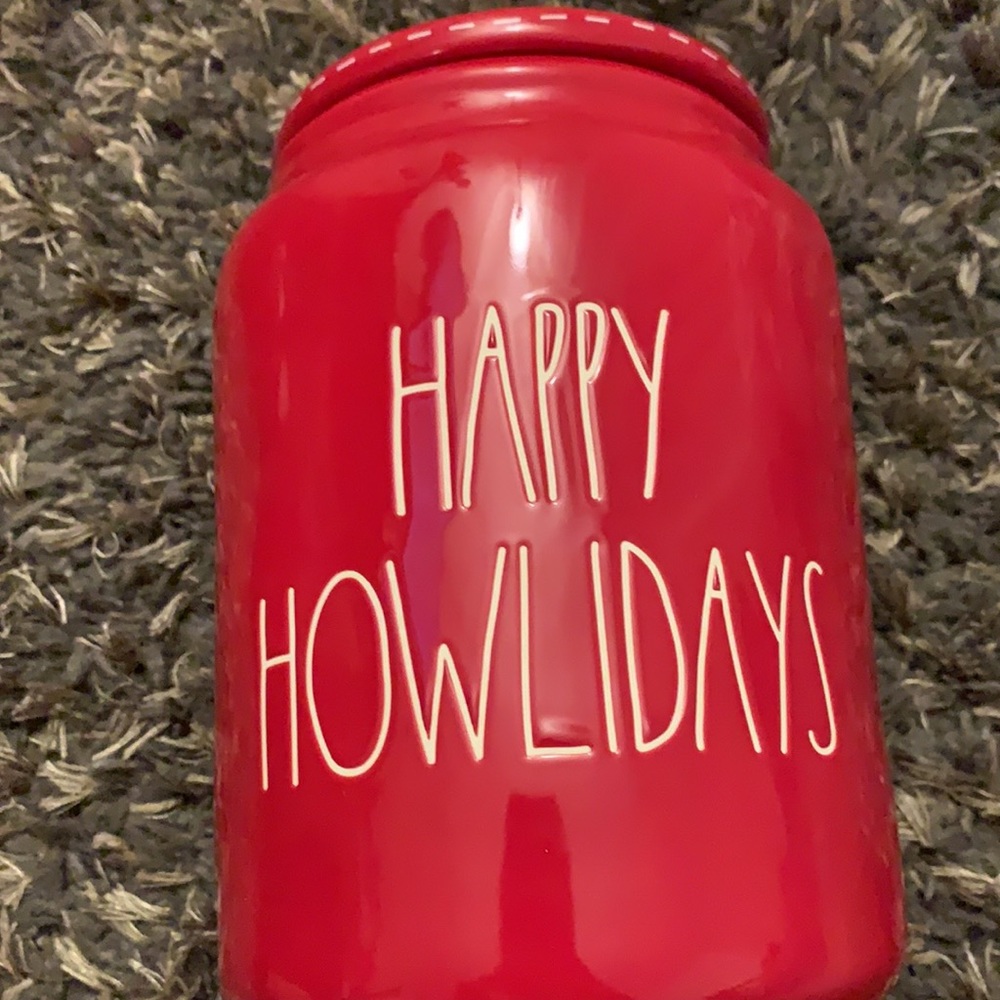 Rae Dunn Happy Howlidays Canister